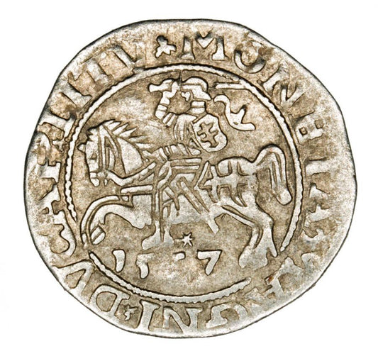 Demi-grosz 1557 Sigismond II Auguste Lituanie Vilnius