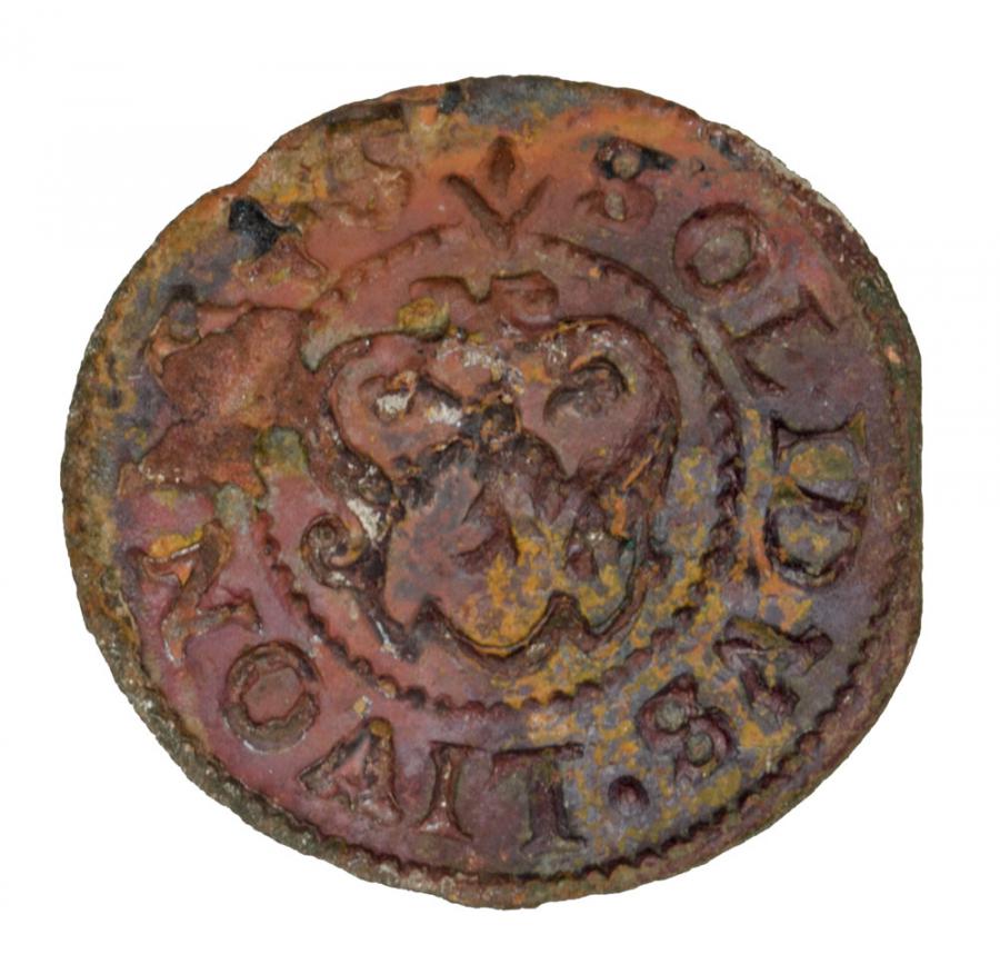 Szeląg 1645 Christina Vasa Livonie