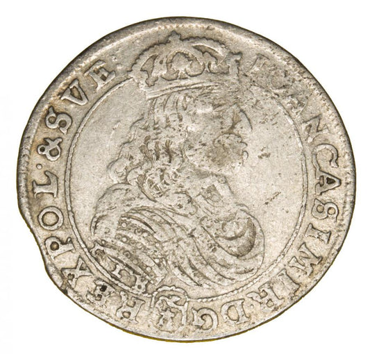 Ort 1667 John Casimir Pologne Bydgoszcz