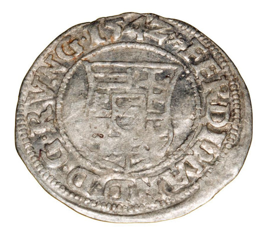 Denier 1542 Ferdinand Ier de Habsbourg Hongrie Kremnica