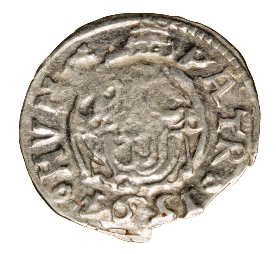 Denier 1594 Rudolf II Habsbourg Hongrie Kremnica