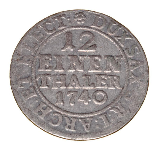 1/12 thaler 1740 Frédéric Auguste II Saxe Leipzig