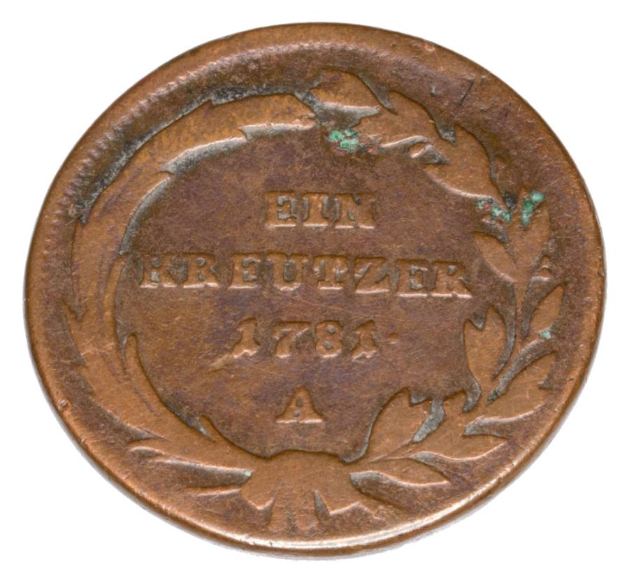 1 kreuzer 1781 Joseph II Habsbourg Autriche Vienne