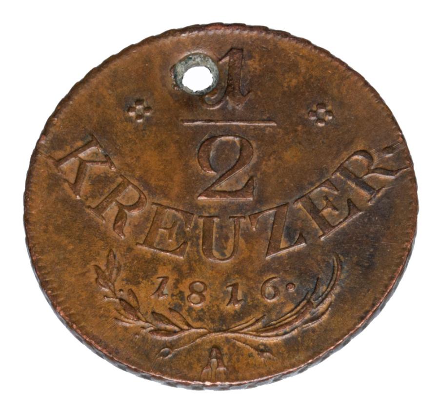1/2 kreuzer 1816 François II Habsbourg Autriche Vienne
