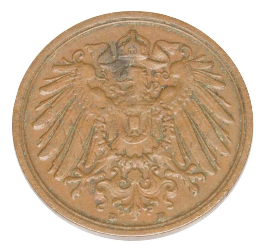 2 pfennig 1904 Guillaume II Hohenzollern Allemagne Munich D