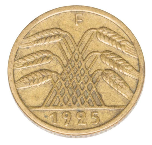 5 Reichspfennig 1925 Allemagne Stuttgart F