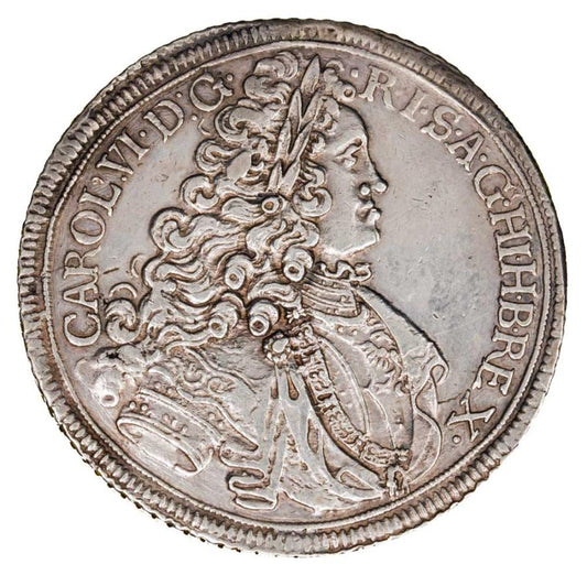 Thaler 1717 Charles VI Habsbourg Silésie Wrocław