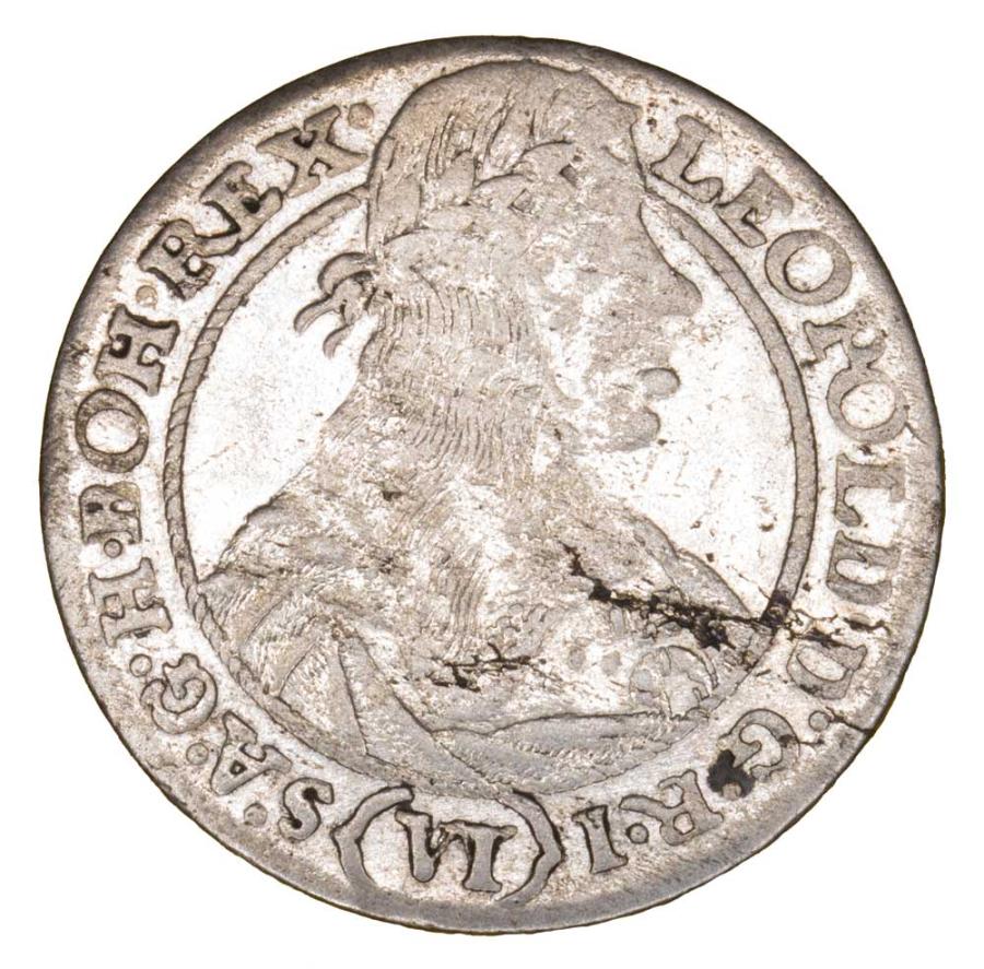 6 kreuzer 1665 Léopold Ier Habsbourg Silésie Wrocław