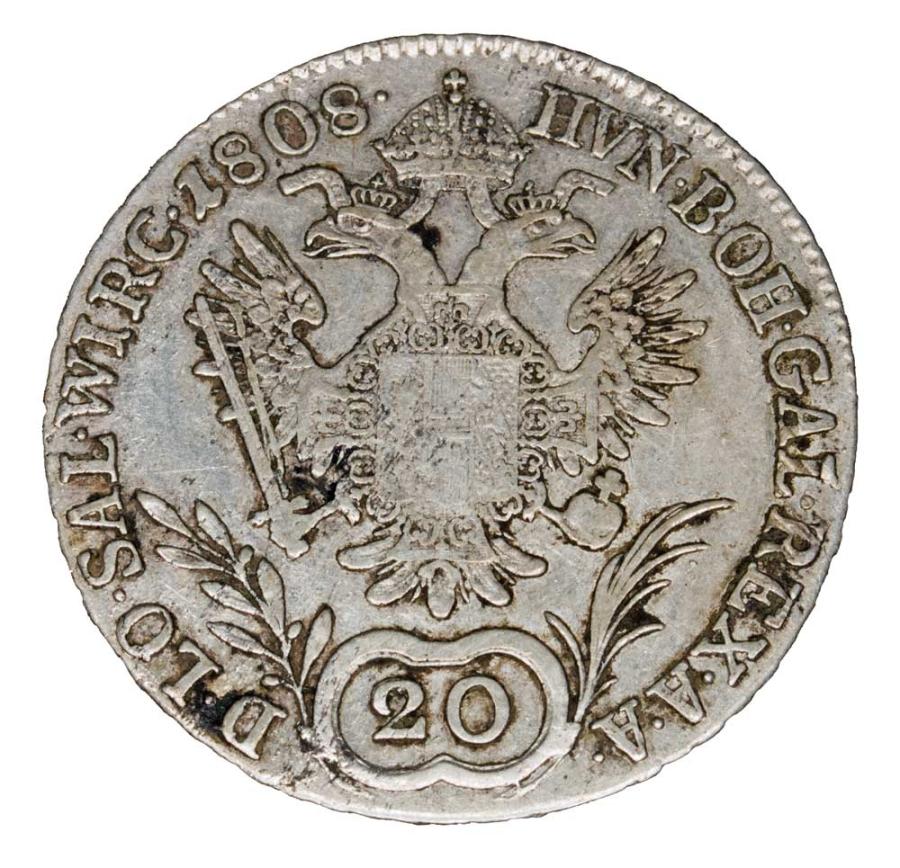 20 couronnes 1808 François II Habsbourg Autriche Nagybanya G