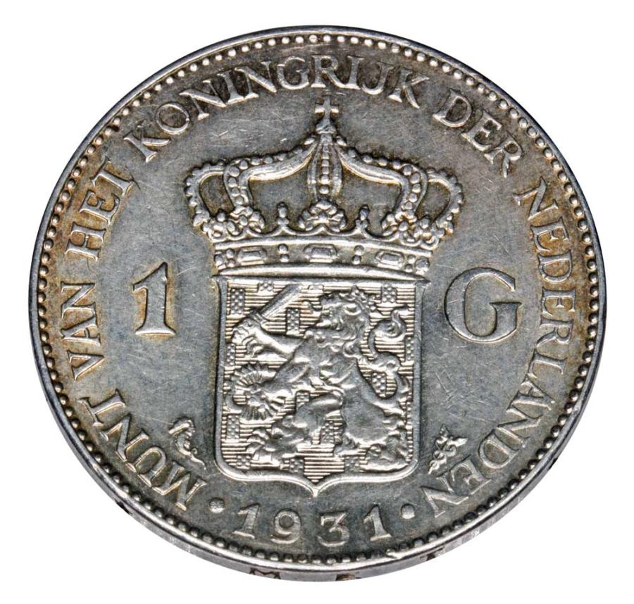 1 florin 1931 Wilhelmine d'Orange-Nassau Pays-Bas Utrecht