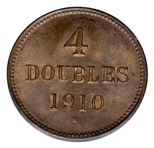 4 doubles 1910 Grande-Bretagne Guernesey Birmingham H