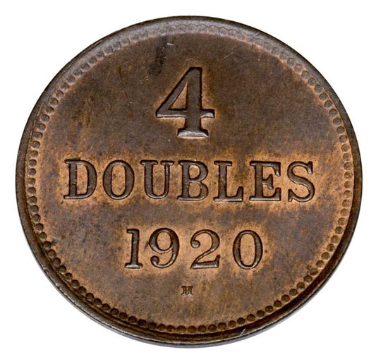 4 doubles 1920 Grande-Bretagne Guernesey Birmingham H
