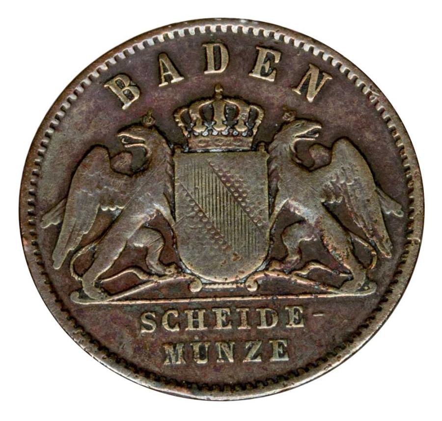 1 kreuzer 1863 Frédéric Ier de Bade Allemagne Baden