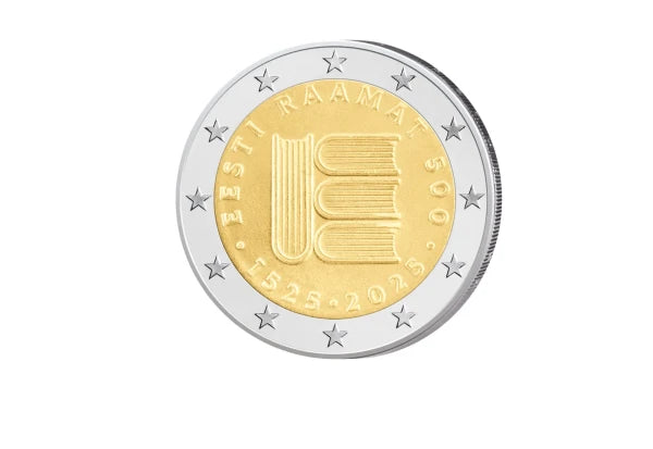 2 euros 2025 Estonie 500 ans du premier texte imprimé en langue estonienne