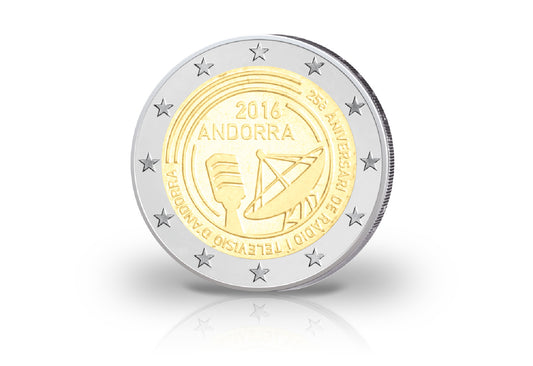 2 euros 2016 Andorre 25 ans de diffusion en Coincard