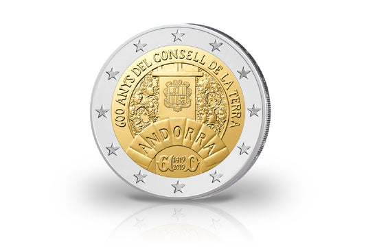 2 Euro 2019 Andorre 600 Ans Consell de la Terra st sous blister