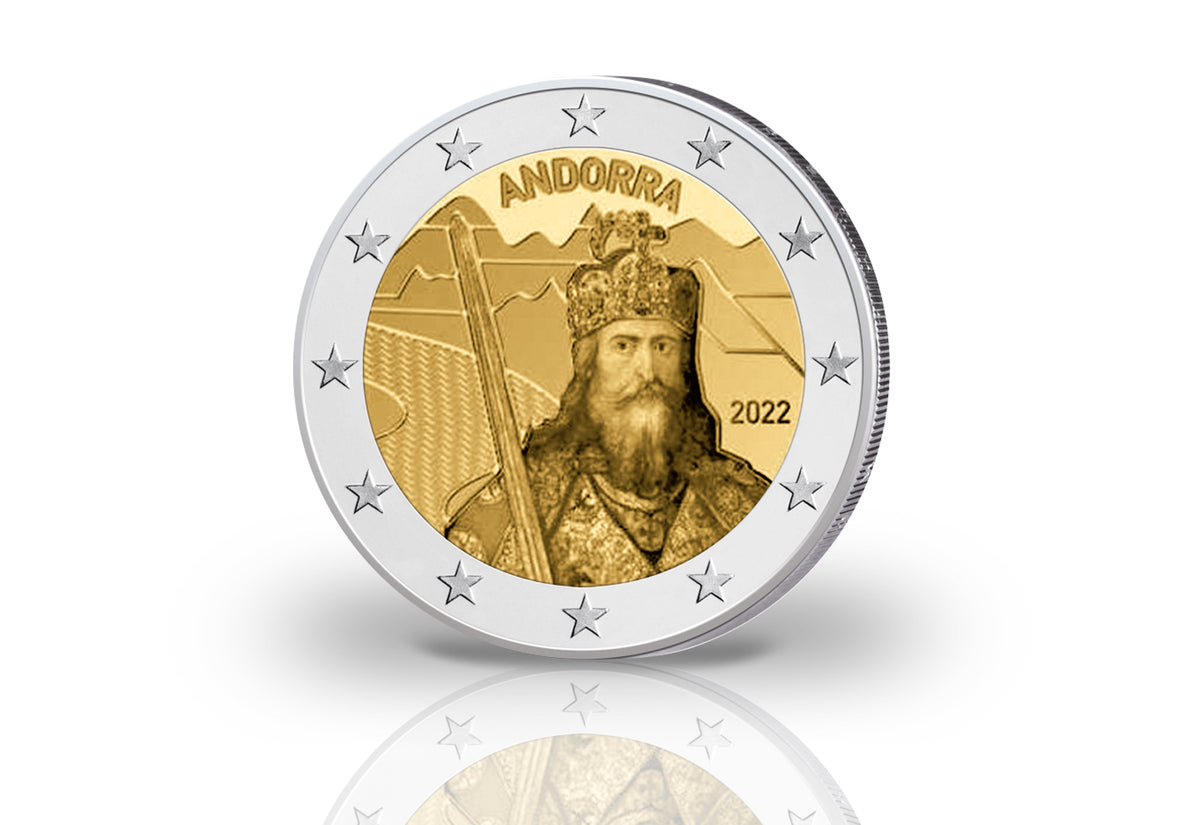 2 euros 2022 Andorre La légende de Charlemagne en Coincard