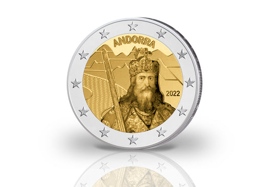 2 euros 2022 Andorre La légende de Charlemagne en Coincard