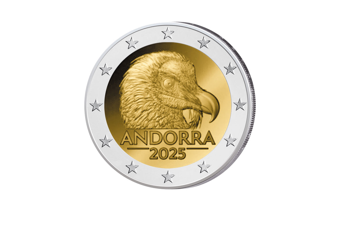 2 euros 2025 Andorre Gypaète barbu