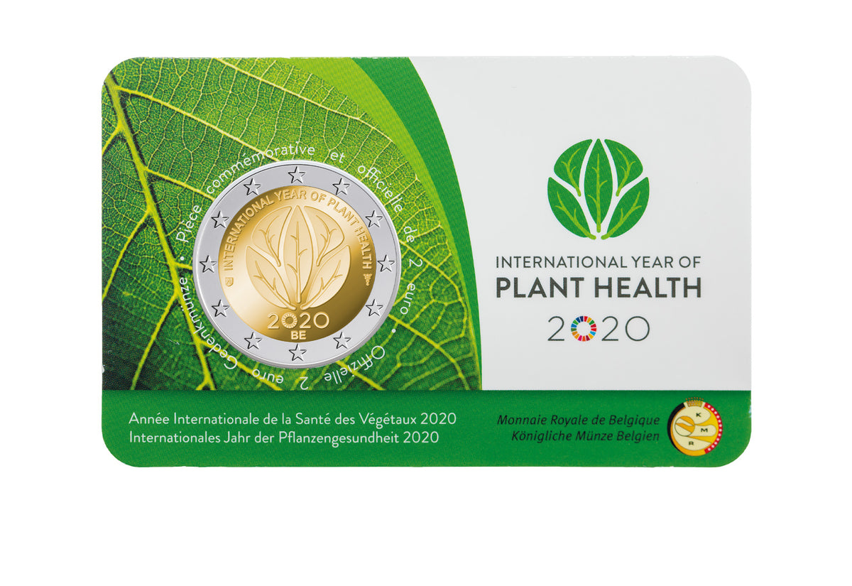 2 euros 2020 Belgique Année internationale de la santé des végétaux en Coincard