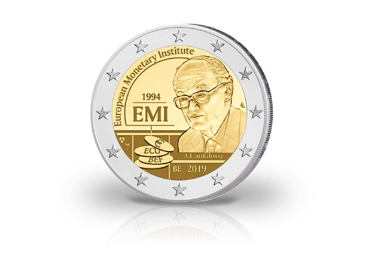 2 euros 2019 Belgique 25 ans Institut monétaire européen en Coincard