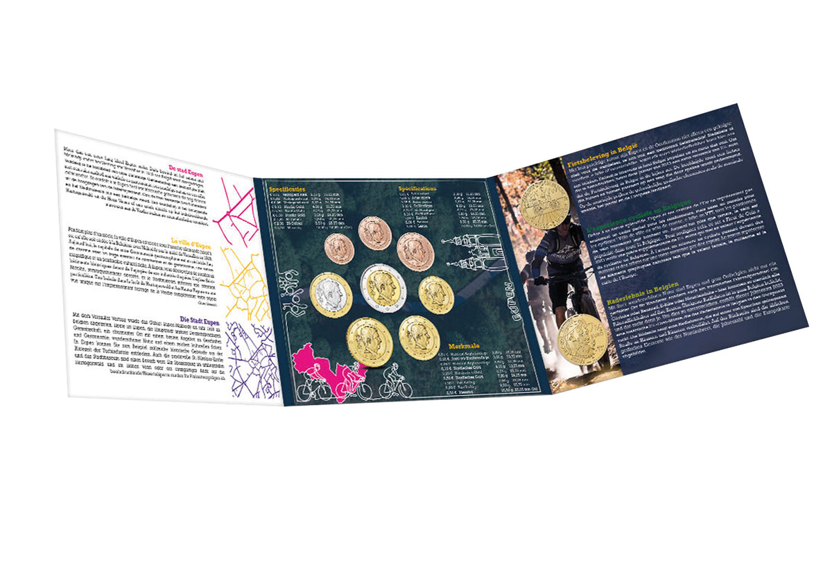 Coffret de pièces de monnaie belges de circulation 2023, sous blister
