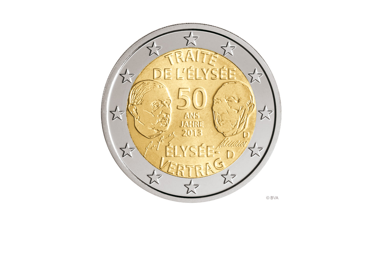 Pièce de 2 euros 2013 Allemagne 50 ans du traité de l'Élysée Monnaie de notre choix