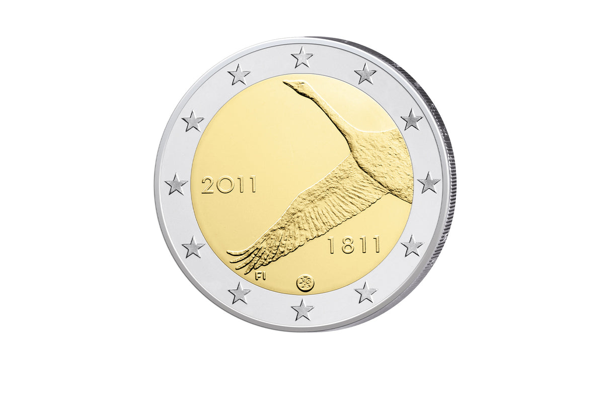 2 euros 2011 Finlande 200 ans de la Banque nationale de Finlande