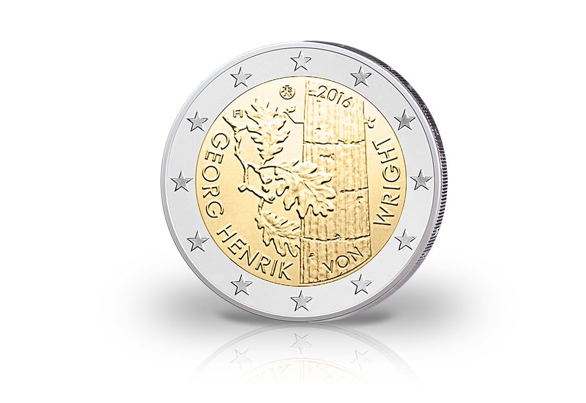 Pièce commémorative de 2 euros 2016 Finlande, 100e anniversaire de Georg Henrik von Wright