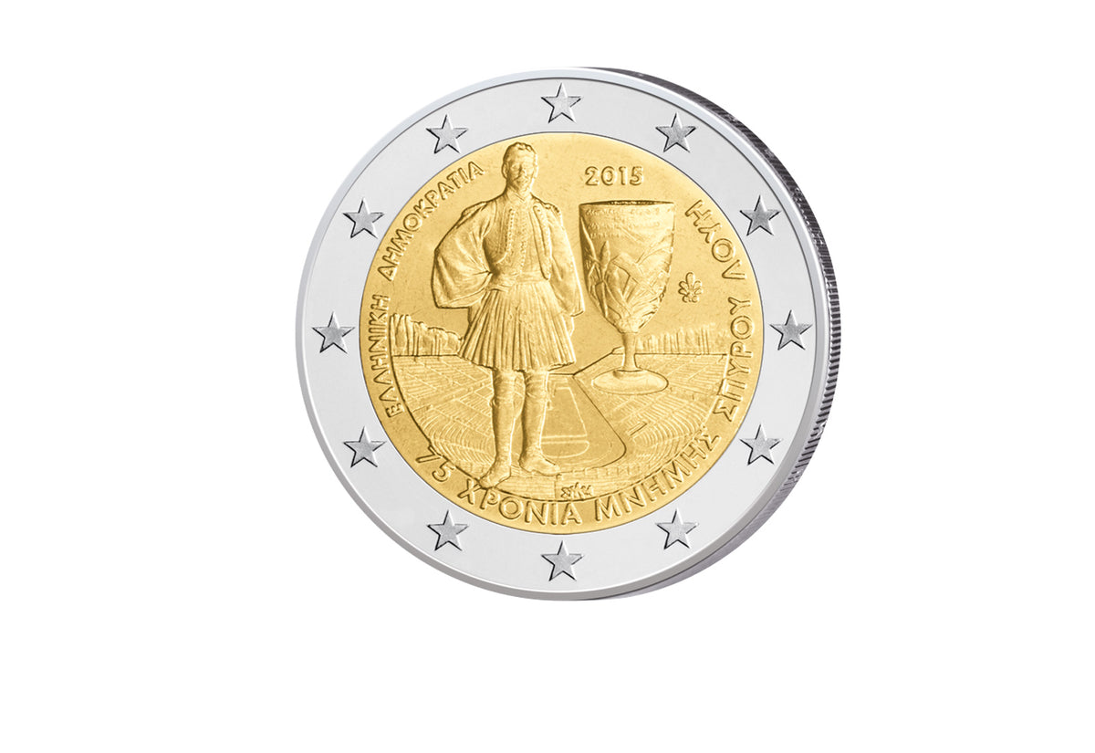 2 Euro 2015 Grèce 75e anniversaire de la mort de Spyridon Louis bfr.