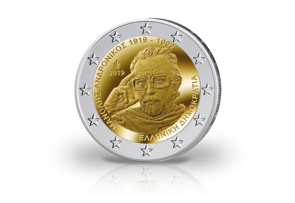 2 Euro 2019 Grèce 100e anniversaire de Manolis Andronikos
