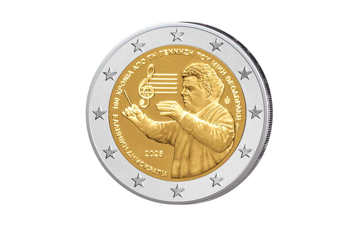 2 euros Grèce 2025 100e anniversaire de Mikis Theodorakis bfr.