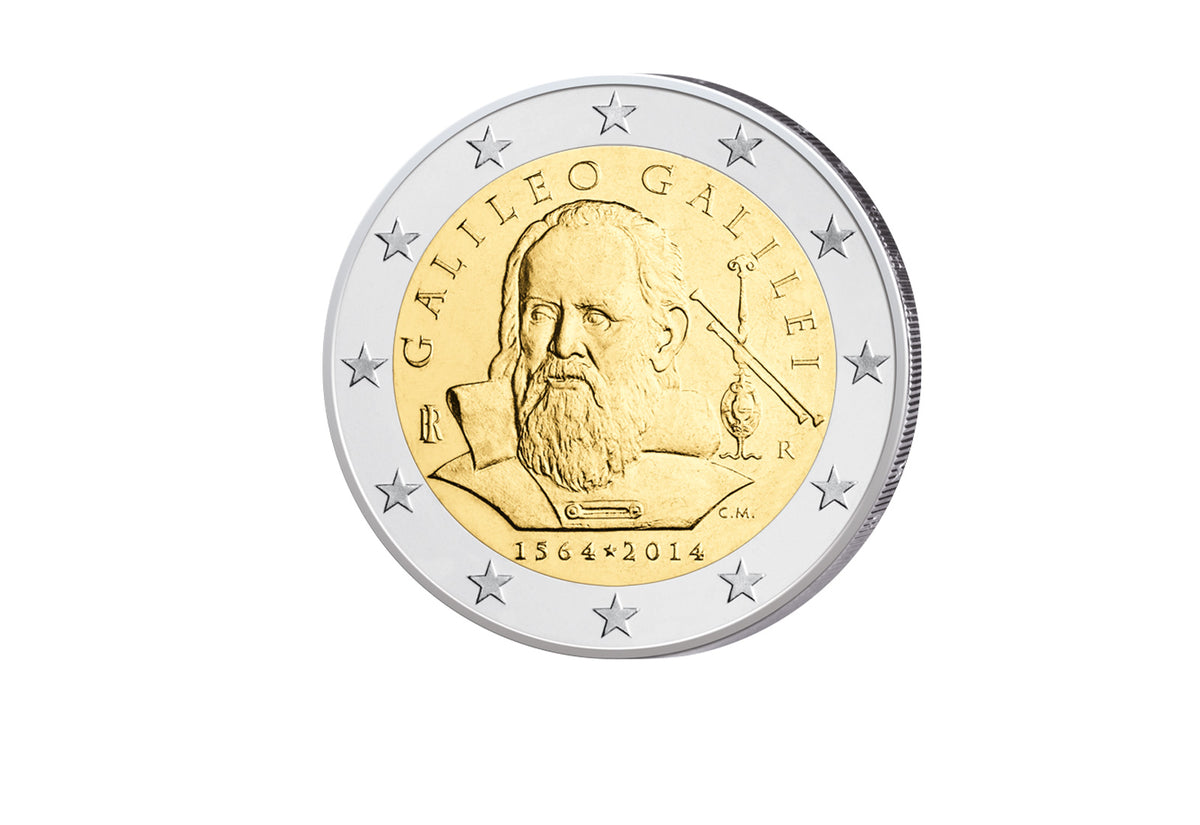 2 Euro 2014 Italie 450e anniversaire de Galilée
