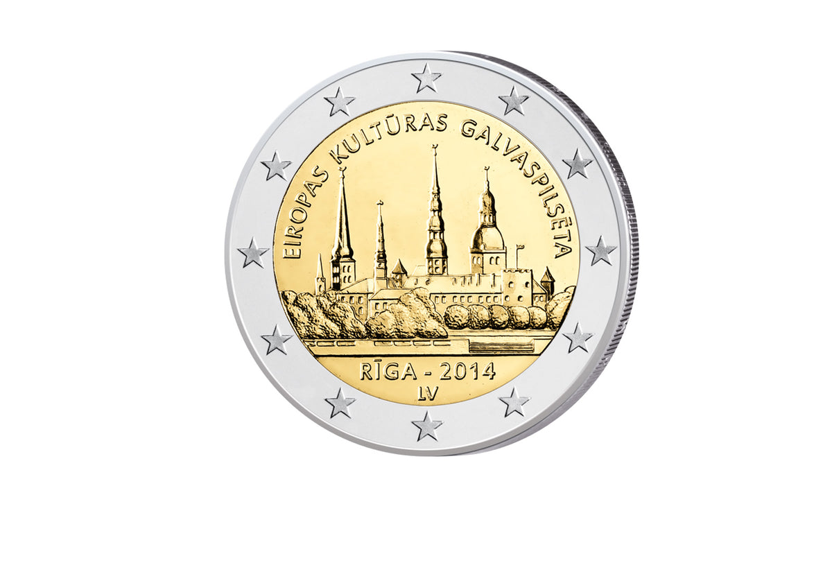 2 Euro 2014 Lettonie Capitale européenne de la culture Riga bfr.