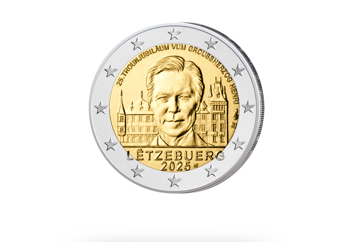 2 euros 2025 Luxembourg 25e anniversaire de l'accession au trône du grand-duc Henri