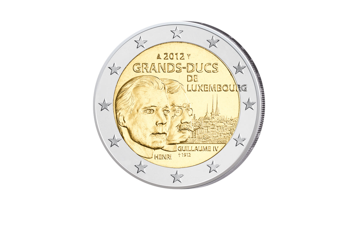 2 euros 2012 Luxembourg 100e anniversaire de la mort du Grand-Duc Guillaume IV.