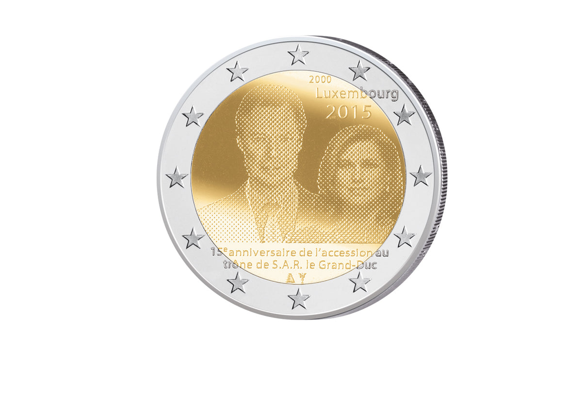 2 euros 2015 Luxembourg 15e anniversaire de l'accession au trône du grand-duc Henri