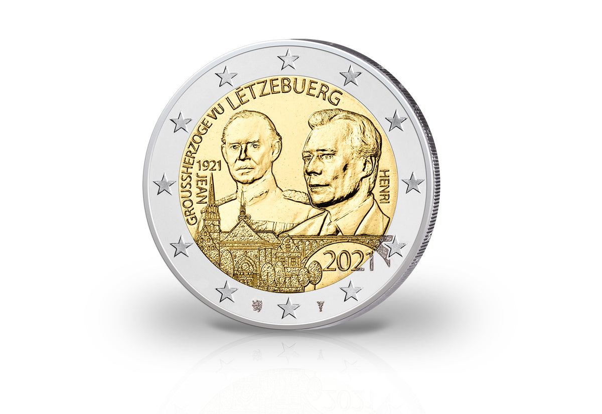 2 euros 2021 Luxembourg 100e anniversaire du Grand-Duc Jean