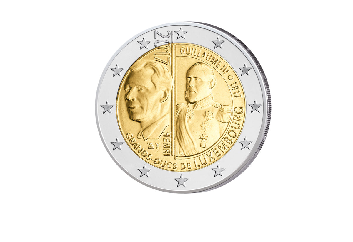 2 euros 2017 Luxembourg 200e anniversaire du Grand-Duc Guillaume III.