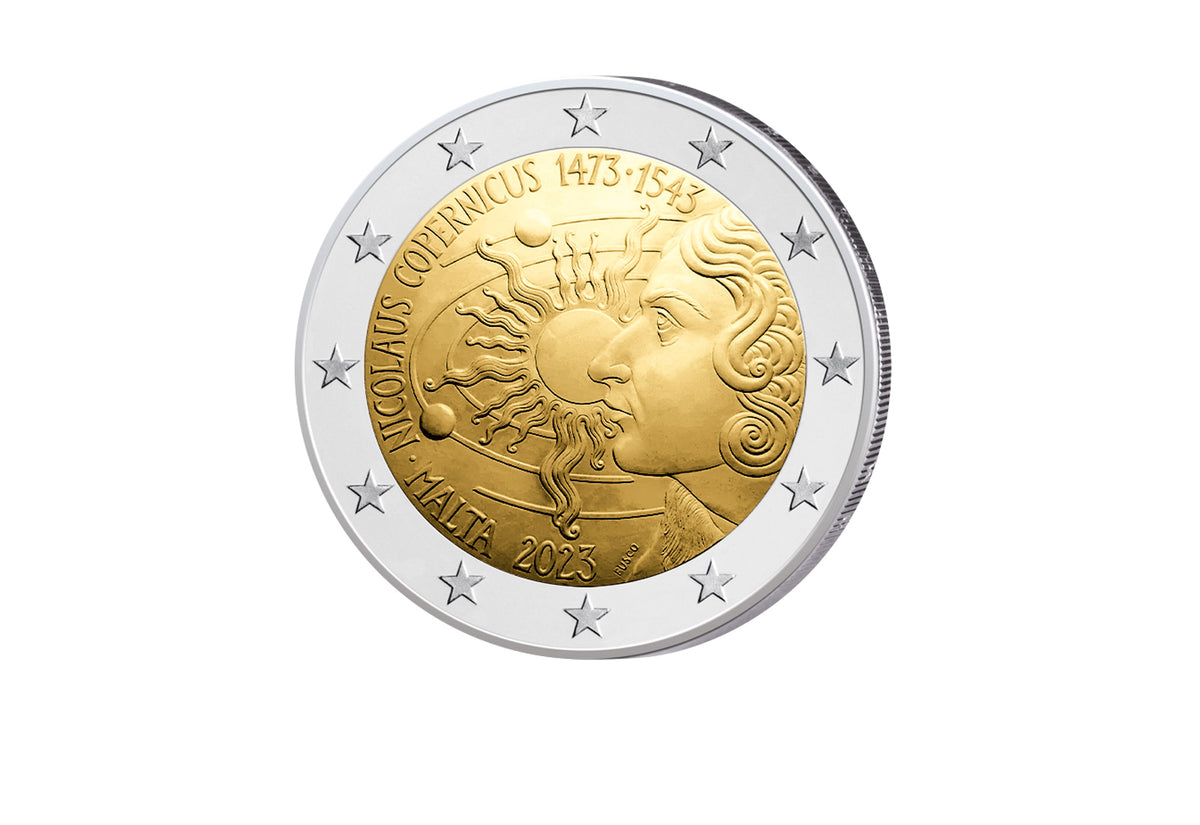 2 euros 2023 Malte 550e anniversaire de Nicolas Copernic (sous blister)