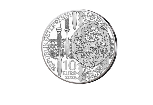 Pièce de 10 Euro Argent 2025 Autriche Robe Dirndl - Lin hgh