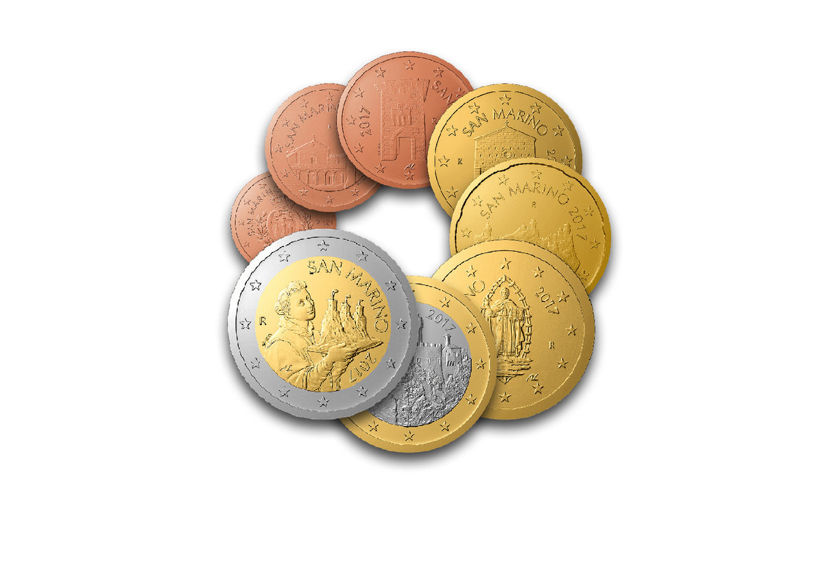 Coffret de pièces de Saint-Marin 2017 sous blister
