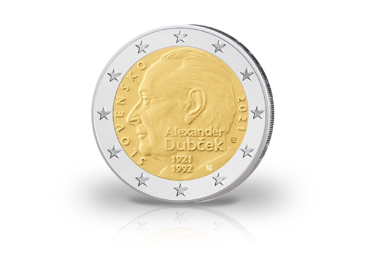 2 Euro 2021 Slovaquie 100e anniversaire d'Alexander Dubček
