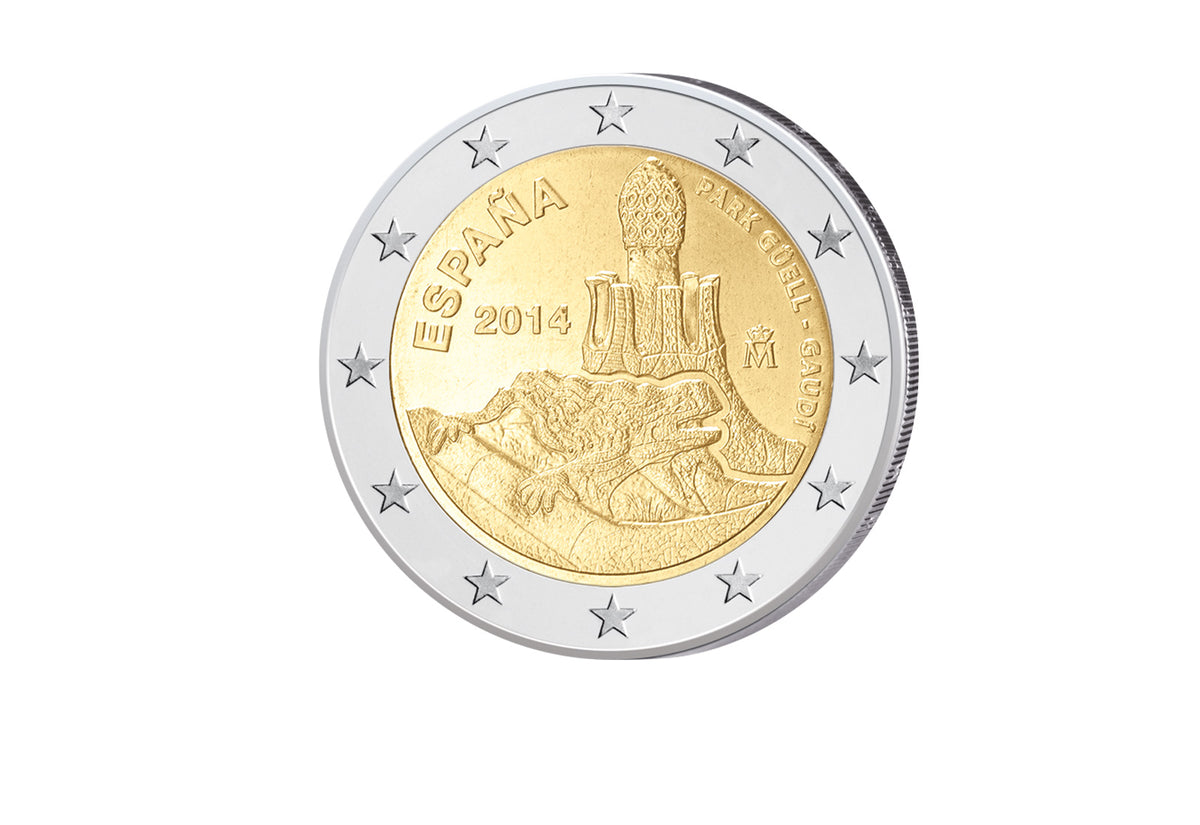 2 Euro 2014 Espagne Gaudi Parc Güell