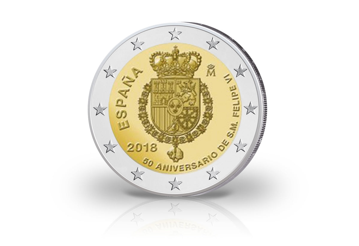 2 Euro 2018 Espagne 50e anniversaire du roi Felipe VI.