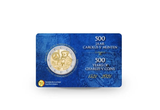Pièce de 2 euros 2021 Belgique 500 ans du Karlsgulden en Coincard
