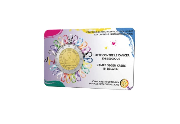2 euros 2024 Belgique Lutte contre le cancer en Belgique sur Coincard