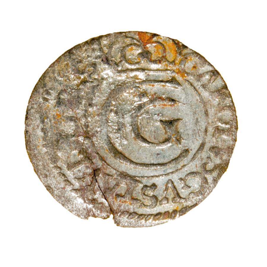 Szeląg 1656 Gustav II Adolphe de Livonie