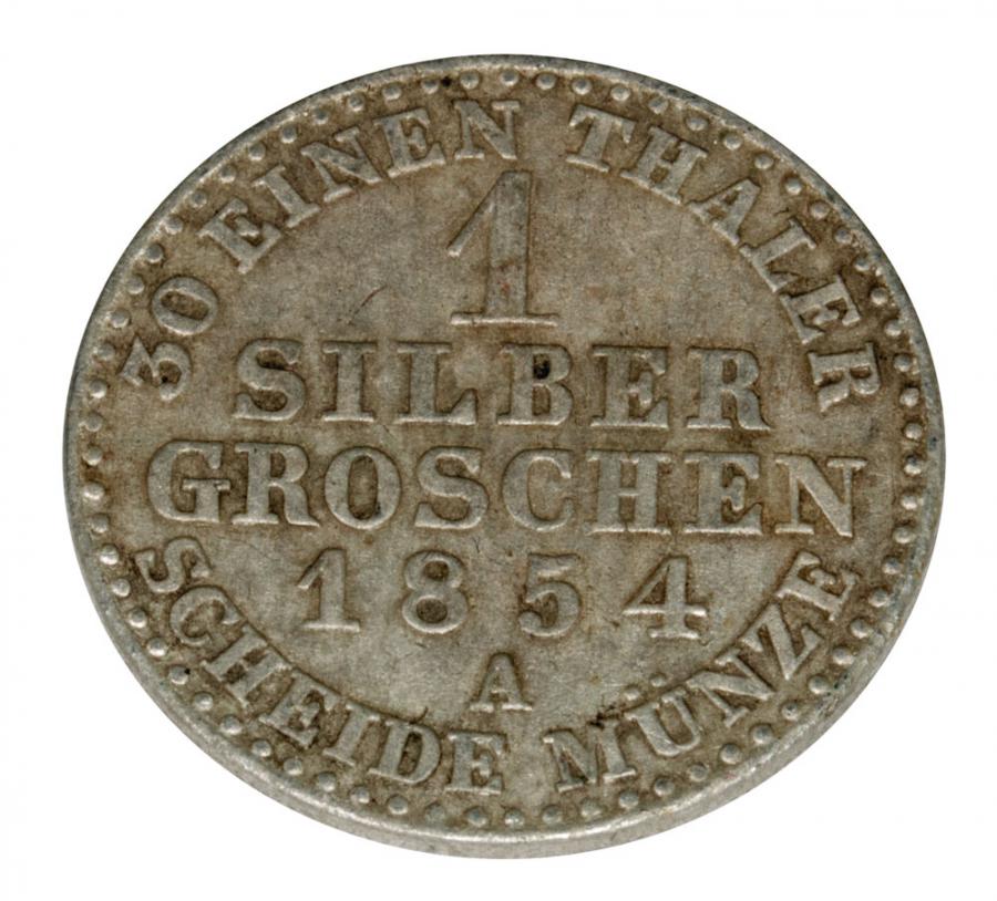 1 groschen en argent 1854 Frédéric-Guillaume IV Prusse Berlin