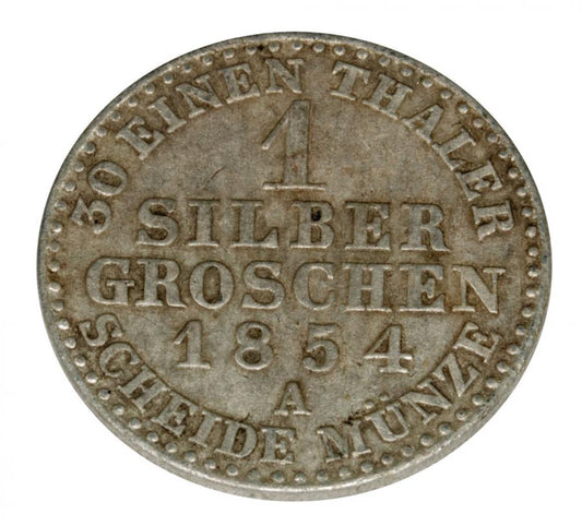 1 groschen en argent 1854 Frédéric-Guillaume IV Prusse Berlin